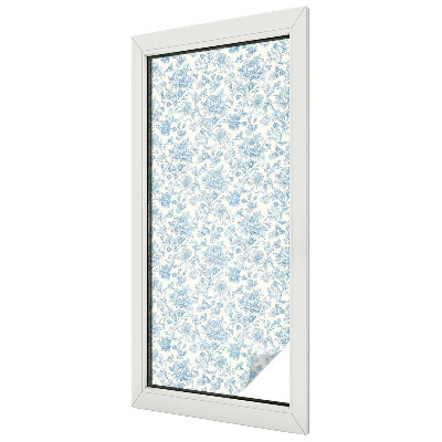 Fensterfolie mit Motiv Buntglas Blumenmuster