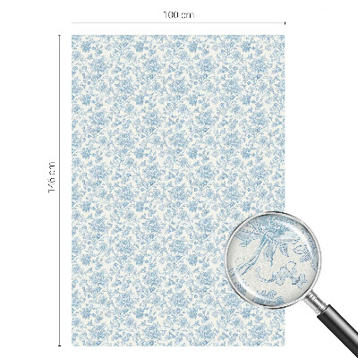 Fensterfolie mit Motiv Buntglas Blumenmuster