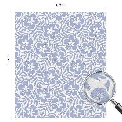 Milchglasfolie Fenster Buntglasoptik Hibiskusblüten