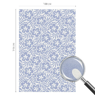 Milchglasfolie Fenster Buntglasoptik Hibiskusblüten