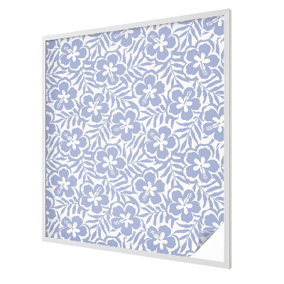 Milchglasfolie Fenster Buntglasoptik Hibiskusblüten