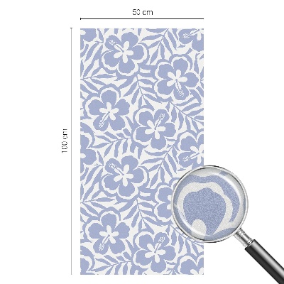 Milchglasfolie Fenster Buntglasoptik Hibiskusblüten