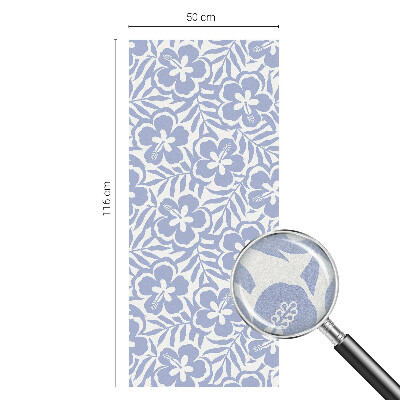 Milchglasfolie Fenster Buntglasoptik Hibiskusblüten