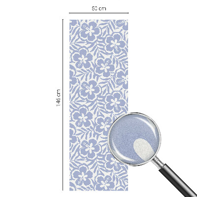 Milchglasfolie Fenster Buntglasoptik Hibiskusblüten