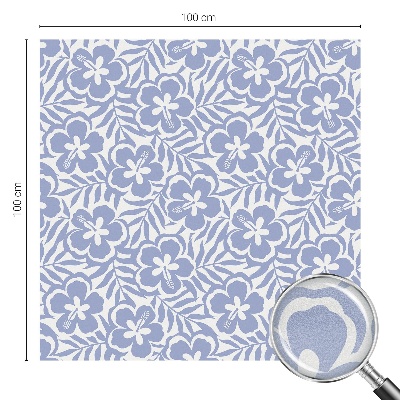 Milchglasfolie Fenster Buntglasoptik Hibiskusblüten