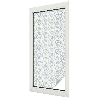 Milchglasfolie Fenster Buntglasoptik Blumenmuster