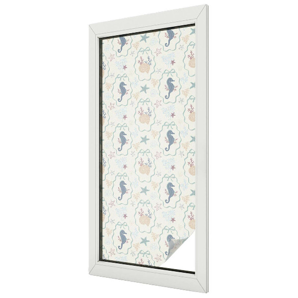 Sichtschutz Klebefolie für Fenster Seepferdchen