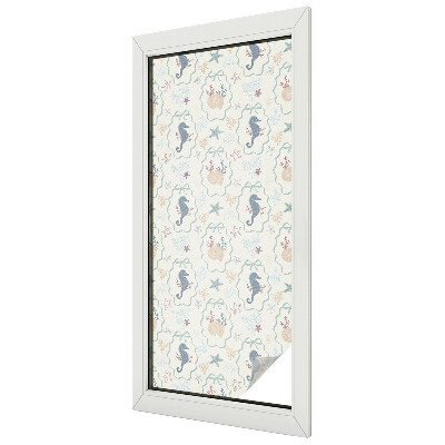 Sichtschutz Klebefolie für Fenster Seepferdchen