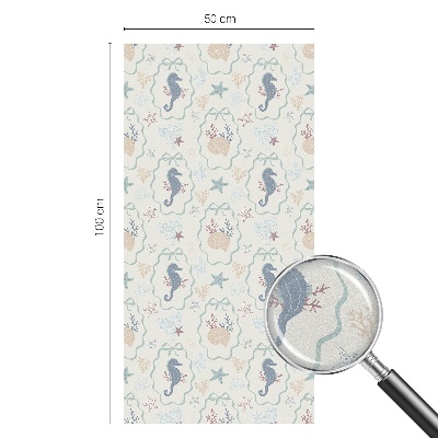 Sichtschutz Klebefolie für Fenster Seepferdchen