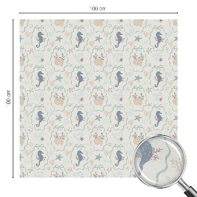 Sichtschutz Klebefolie für Fenster Seepferdchen