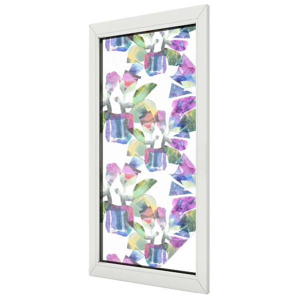 Milchglasfolie Fenster Buntglasoptik Farbenfrohe Abstraktion