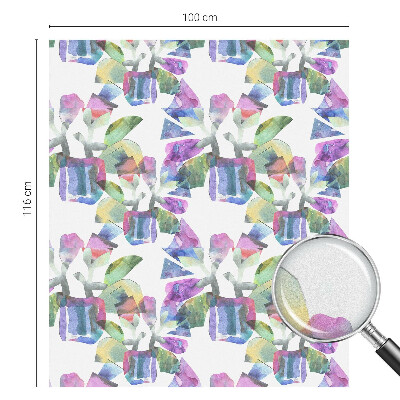 Milchglasfolie Fenster Buntglasoptik Farbenfrohe Abstraktion