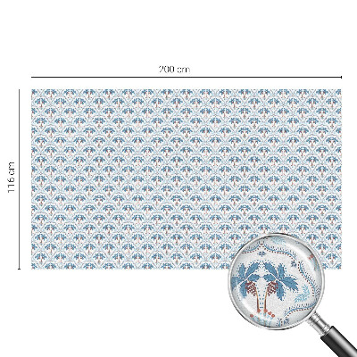 Fensterfolie Sichtschutz Blaue Palmen