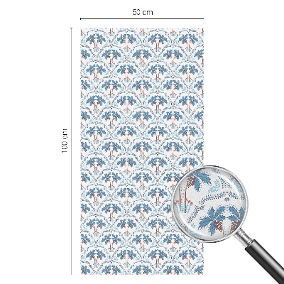 Fensterfolie Sichtschutz Blaue Palmen