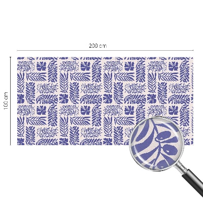 Fensterfolie mit Motiv Buntglas Pflanzenmuster