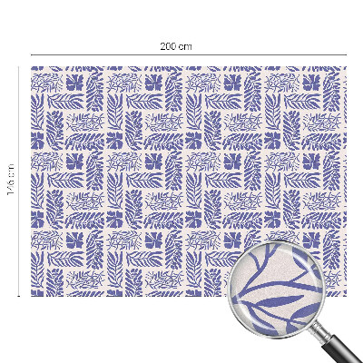 Fensterfolie mit Motiv Buntglas Pflanzenmuster