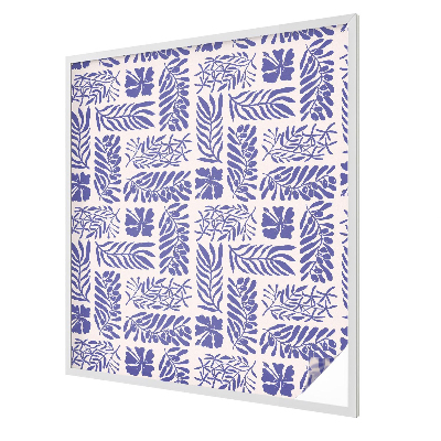 Fensterfolie mit Motiv Buntglas Pflanzenmuster