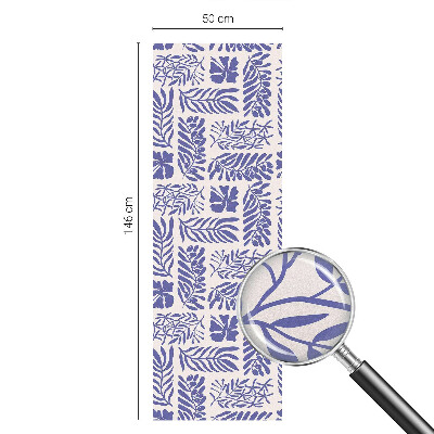 Fensterfolie mit Motiv Buntglas Pflanzenmuster