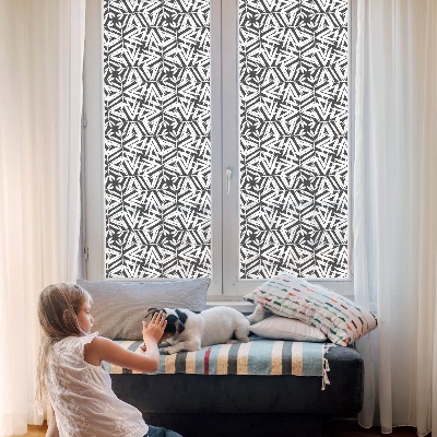 Fensterfolie mit Motiv Buntglas Geometrische Blätter