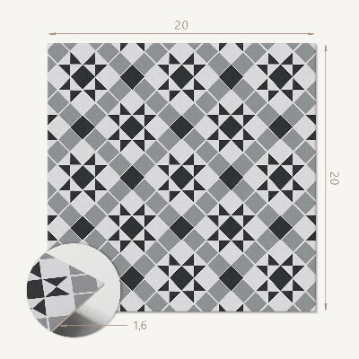 Pvc fliesen Ein Sternmotiv in geometrischer Form