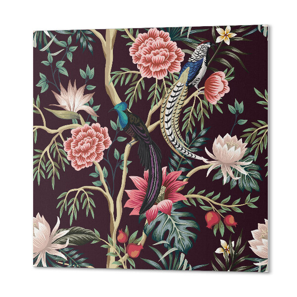 Pvc fliesen Blumenmotiv mit Vögeln