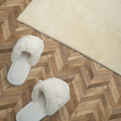 Vinyl fliesen selbstklebend Gemustertes Fischgrätmuster aus Holz