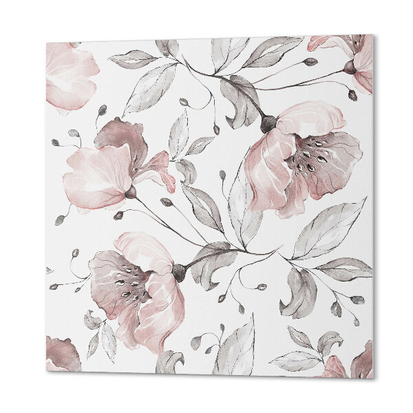 Pvc fliesen Aquarellblumen in einem zarten Muster
