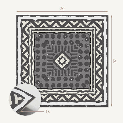 Vinyl fliesen selbstklebend Rahmen mit geometrischen Formen