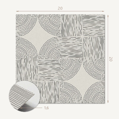 Vinyl fliesen Geometrisches Muster mit dynamischen Linien
