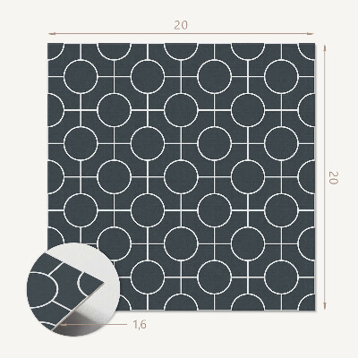 Pvc fliesen Die Geometrie von Kreisen und Linien im Design