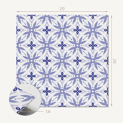 Pvc fliesen Geometrische Motive mit Flora