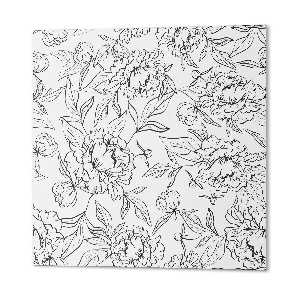 Vinyl fliesen selbstklebend Blumenmotiv mit zarten Blättern