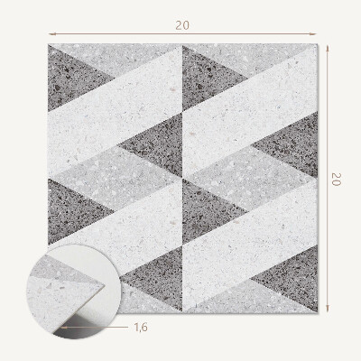 Vinyl fliesen Geometrische Kombinationen in Kontrasten