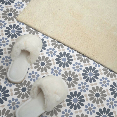 Pvc fliesen Symmetrisches Blumenmotiv