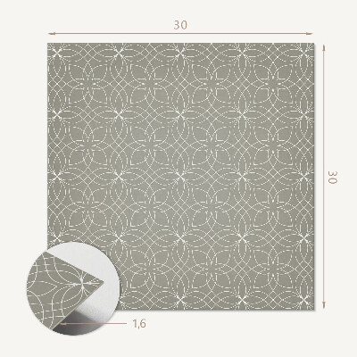 Vinyl fliesen Geometrische Motive mit floraler Inspiration
