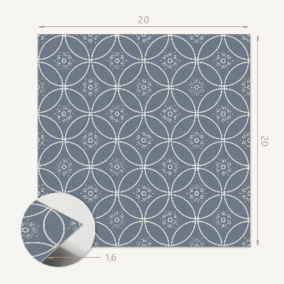 Vinyl fliesen selbstklebend Ornamentale Blumenmotive