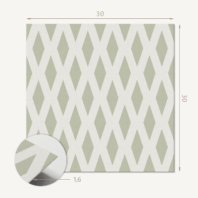 Vinyl fliesen selbstklebend Geometrisches Muster aus Rauten in einem Raster
