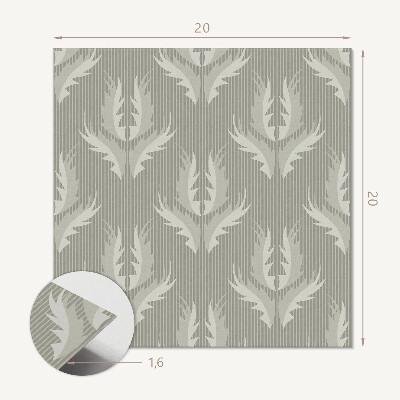 Vinyl fliesen selbstklebend Elegantes botanisches Muster