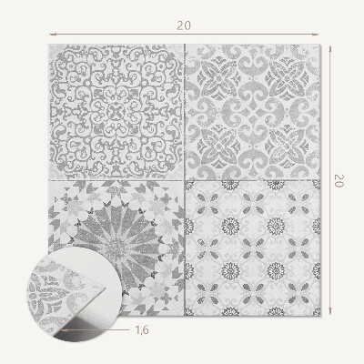 Vinyl fliesen selbstklebend Floral-geometrische Komposition