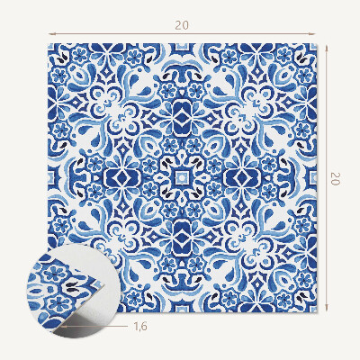 Vinyl fliesen selbstklebend Traditionelles Blumenmuster