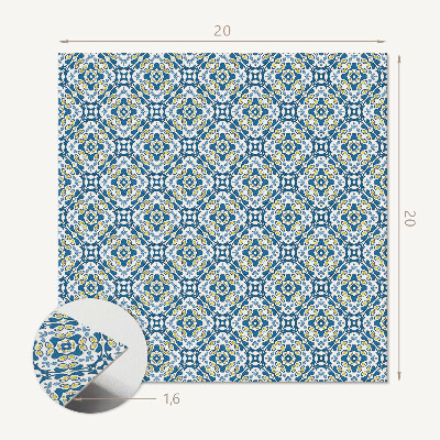 Pvc fliesen Blumenmuster in geometrischer Ausführung
