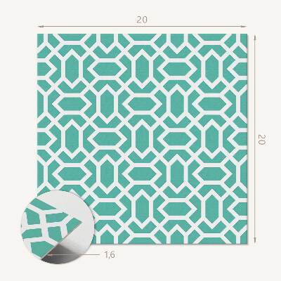 Vinyl fliesen selbstklebend Geometrisches Muster mit Formen