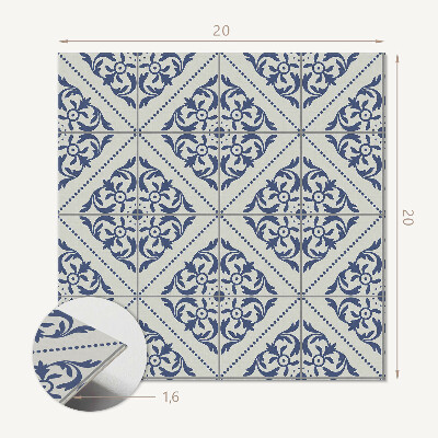 Vinyl fliesen selbstklebend Blumenmotiv mit Stil