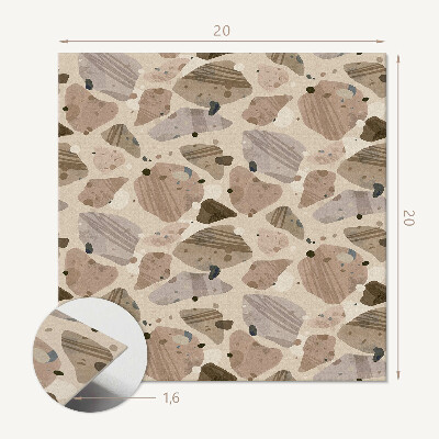 Vinyl fliesen selbstklebend Geometrie der Steinformen