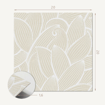 Vinyl fliesen selbstklebend Gewellte Blätter mit Blumenmuster