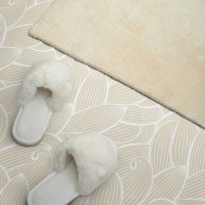 Vinyl fliesen selbstklebend Gewellte Blätter mit Blumenmuster