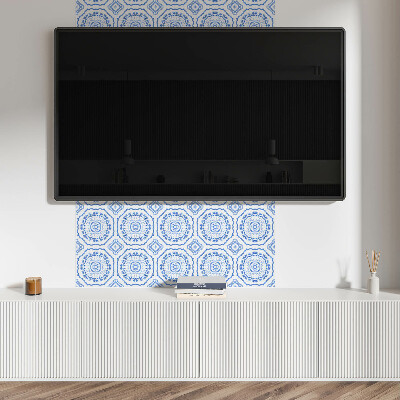 Vinyl fliesen selbstklebend Rundes Blumenmotiv