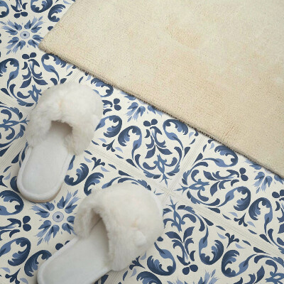 Vinyl fliesen Blumenmuster auf Fliesen