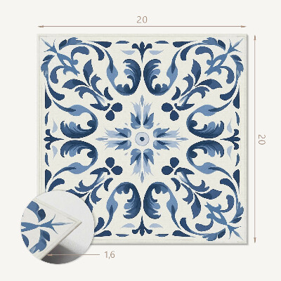 Vinyl fliesen Blumenmuster auf Fliesen