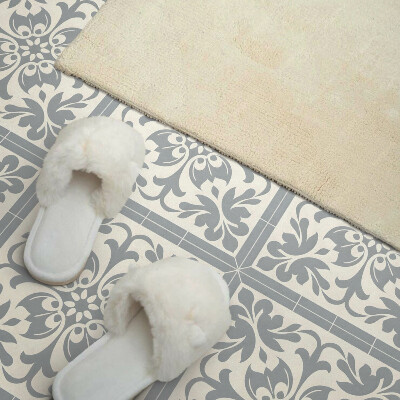 Vinyl fliesen selbstklebend Blumenmuster auf Fliesen
